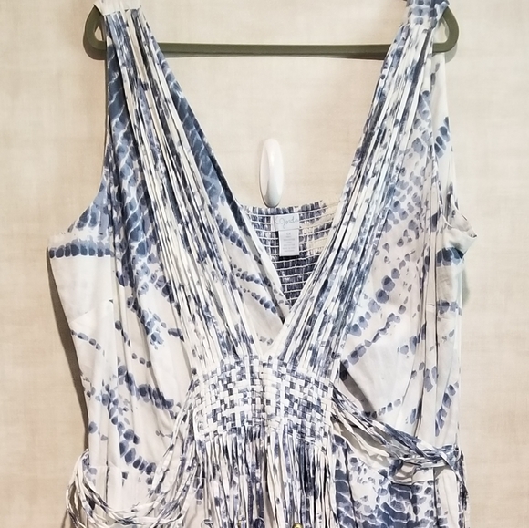 K. JORDAN PLUS SUMMER BLUE & WHITE DRESS - Picture 5 of 7